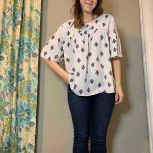 LOFT Tie Back Blouse